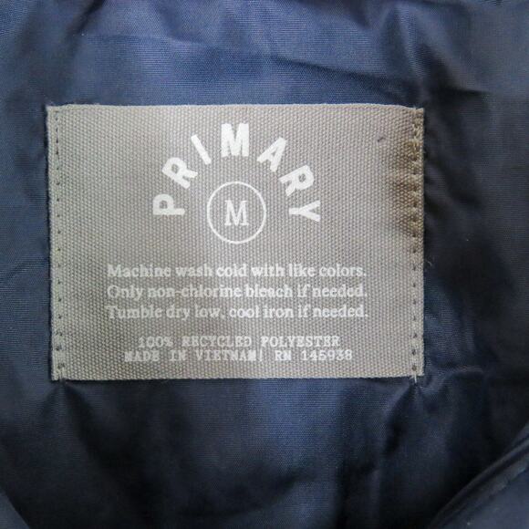 Primary Adult Puffer Jacket In Stripe Medium Unisex Fit Navy Blue Rainbow - Picture 4 of 6